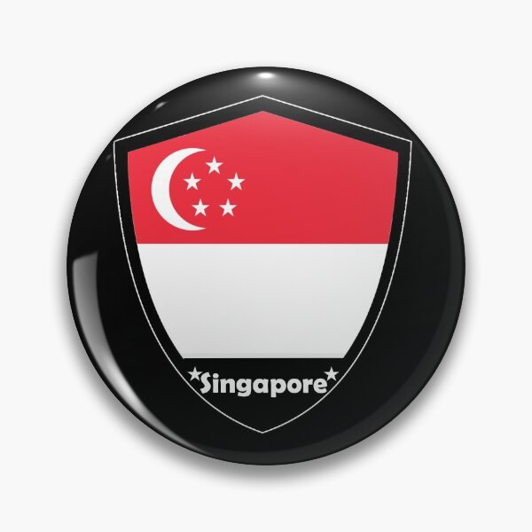 Artikelvorschau, Singapur Flaggenabzeichen entworfen und verkauft von Gina-Driada.