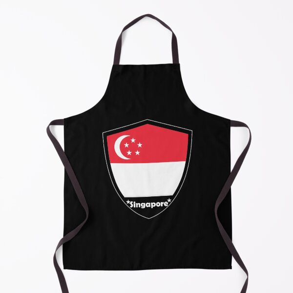 Aperçu de l'œuvre Badge drapeau de Singapour créée et vendue par Gina-Driada.