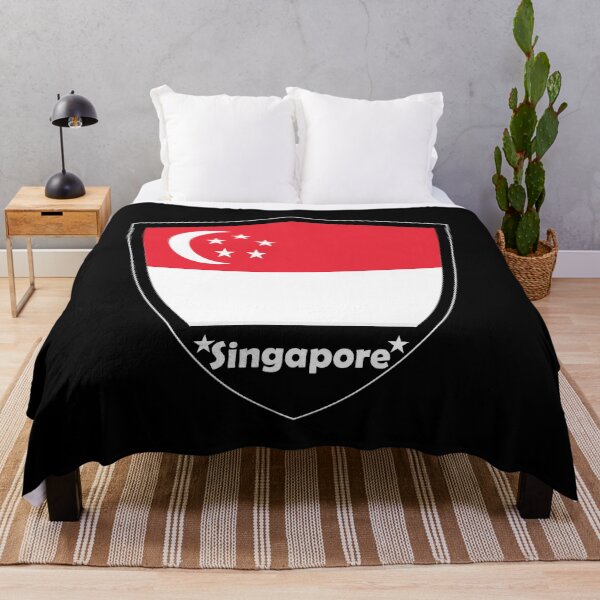 Item preview, Singapore Flag Badge designed and sold by Gina-Driada.