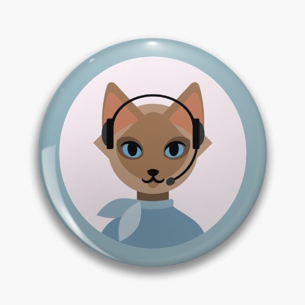 Item preview, Isolated images in a flat style on a white background of cats Support Service operators with a headset. Different fur color and breed. designed and sold by NLobes.