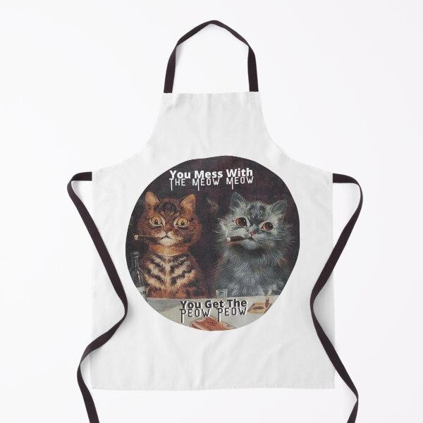 Item preview, You Mess With The Meow Meow You Get The Peow Peow Vintage Art designed and sold by ladylaughprints.