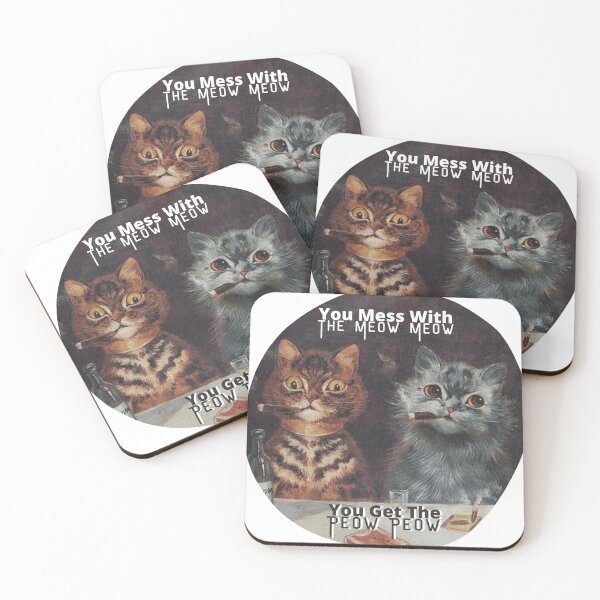 Item preview, You Mess With The Meow Meow You Get The Peow Peow Vintage Art designed and sold by ladylaughprints.
