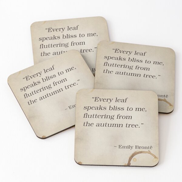 Item preview, Emily Bronte Quote Inspirational Saying Autumn Poetry Wuthering Heights designed and sold by OnHeathAndMoor.
