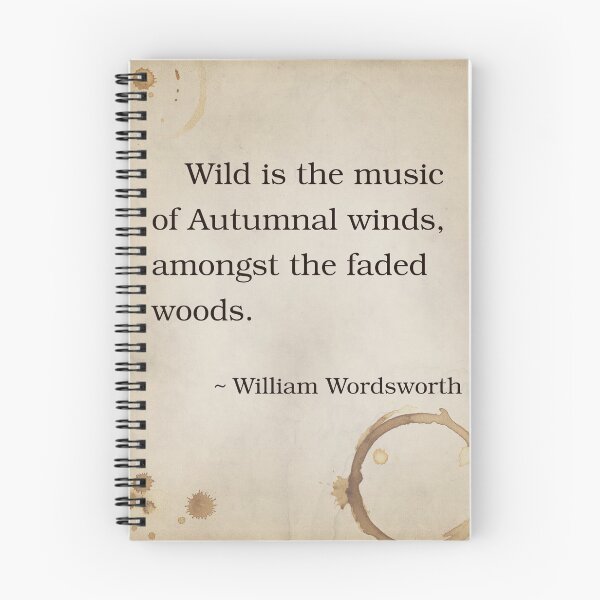 Item preview, William Wordsworth Autumn Fall Forest Woods Poetry Quote Saying designed and sold by OnHeathAndMoor.