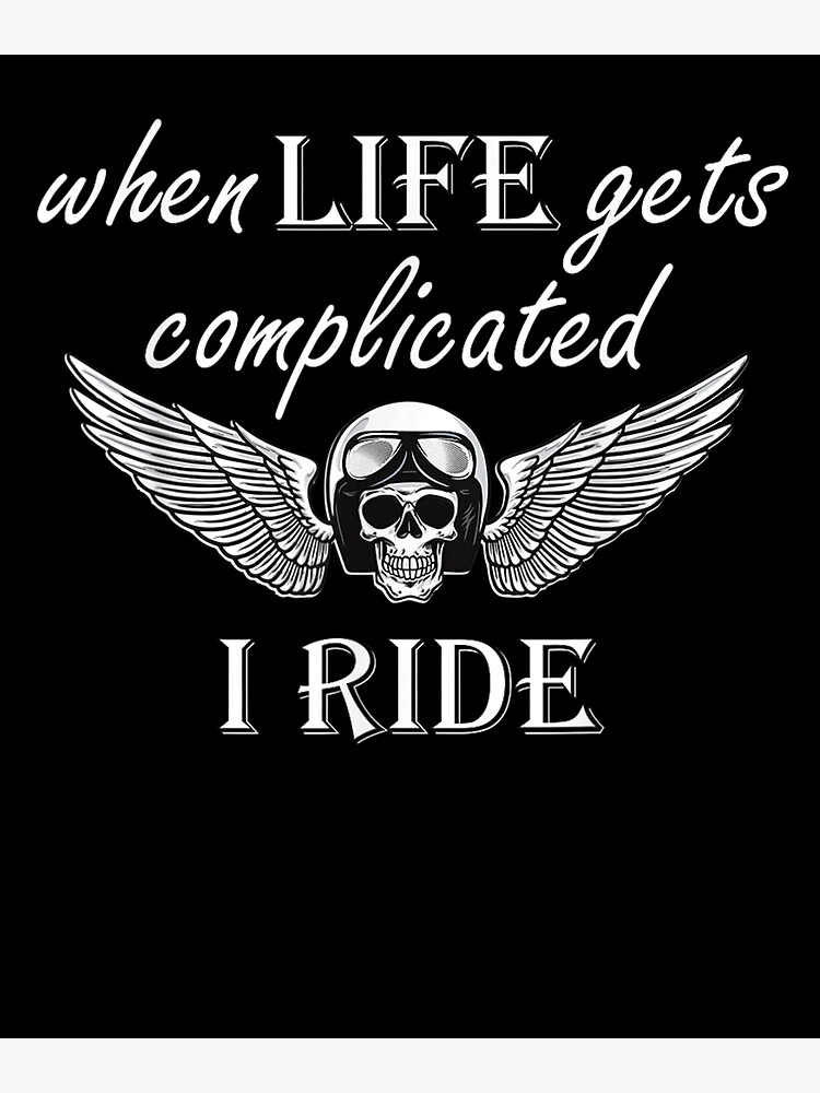 Disover Life Gets Complicated American Motorcycle Lovers Biker Premium Matte Vertical Poster
