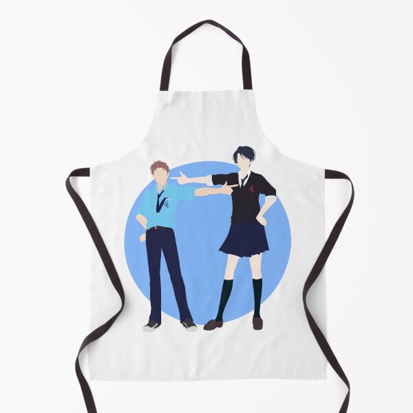 Item preview, Kashima and Hori - Gekkan shoujo Nozaki-kun - minimalist anime print designed and sold by AnimeDesignX.