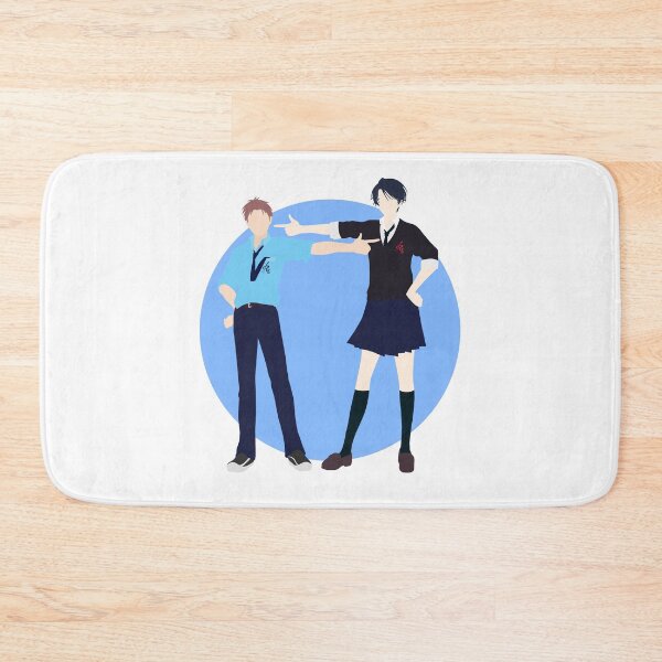 Item preview, Kashima and Hori - Gekkan shoujo Nozaki-kun - minimalist anime print  designed and sold by AnimeDesignX.