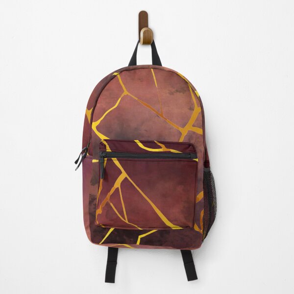 Item preview, Japanese Kintsugi Abstract Art: Plum Brown & Gold Wabi-Sabi Pattern designed and sold by Art-PraveenRai.