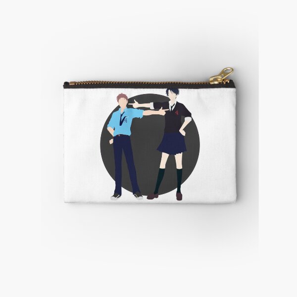 Item preview, Kashima and Hori - Gekkan shoujo Nozaki-kun - minimalist anime print - dark version  designed and sold by AnimeDesignX.