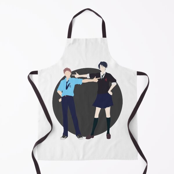 Item preview, Kashima and Hori - Gekkan shoujo Nozaki-kun - minimalist anime print - dark version designed and sold by AnimeDesignX.