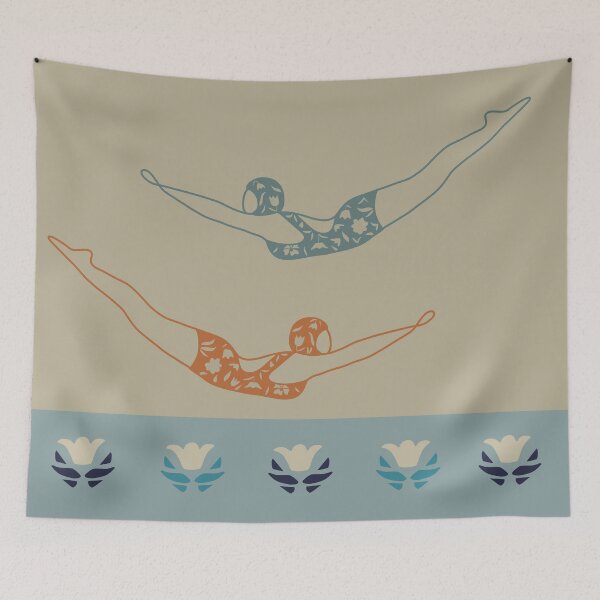 Item preview, Art Deco Swimming Pool designed and sold by PinkSnapdragon.