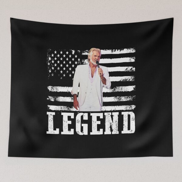 Item preview, Distressed American Flag Name Music Kenny Rogers Legend designed and sold by IslaKhan.