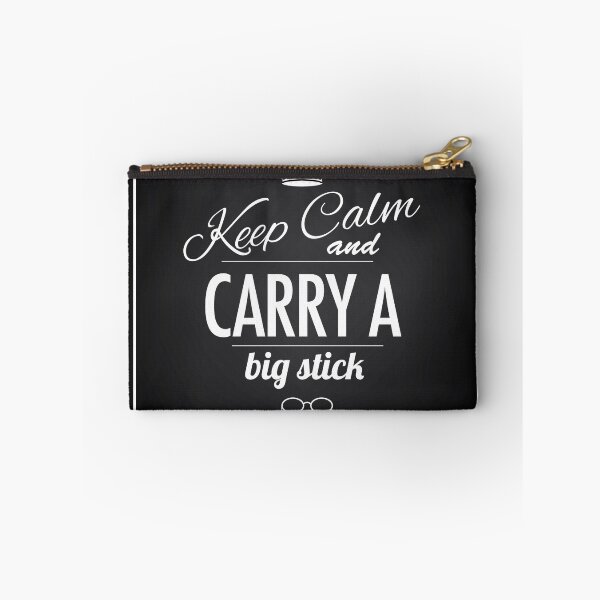Item preview, Keep calm and carry a big stick blackboard type treatment designed and sold by La Cartoonista.