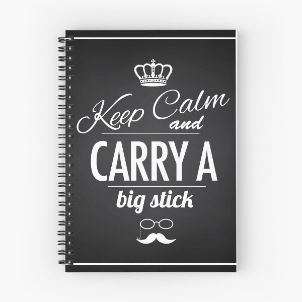 Item preview, Keep calm and carry a big stick blackboard type treatment designed and sold by La Cartoonista.