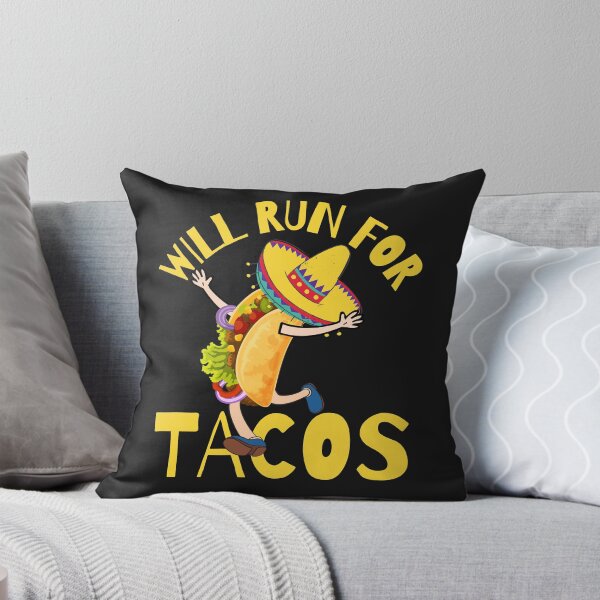 Item preview, WILL RUN FOR TACOS, FUNNY TACOS, KEEP FIT TACOS, designed and sold by R B Chrystal.