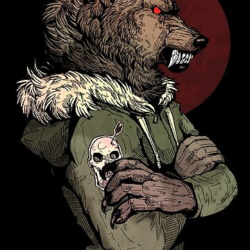 Artwork thumbnail, Wolf Rising Brown by WOLFSKULLJACK