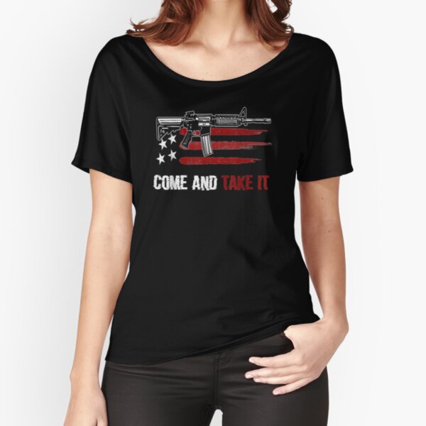 Come And Take It Army Gun Supporter Ar-15 American Flag Art Board Print  for Sale by Frank Goldner