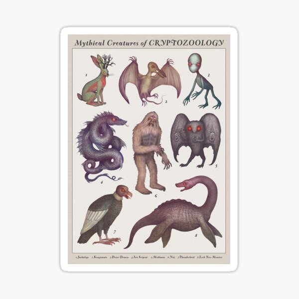 Item preview, Mythical Creatures of Cryptozoology designed and sold by Cabinet Of Curiosities by Vlad.