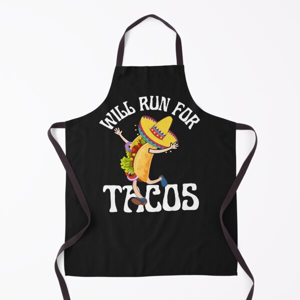 Item preview, WILL RUN FOR TACOS, FUNNY TACOS, KEEP FIT TACOS, designed and sold by R B Chrystal.