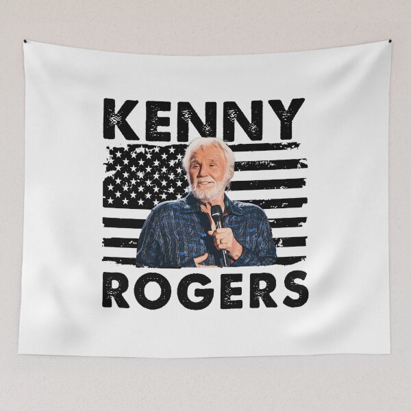 Item preview, Retro American Flag Kenny Rogers Music Gift designed and sold by IslaKhan.