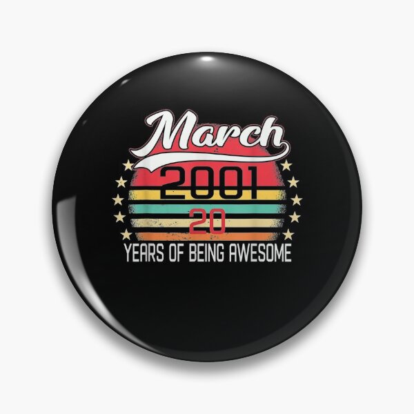 Item preview, Vintage March 2001 20th Birthday Retro 20 Years Old  designed and sold by mylahKristian.