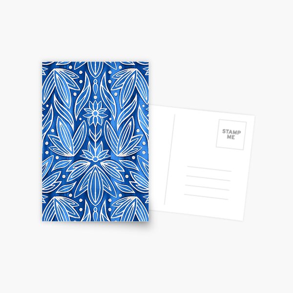 Item preview, Rococo Silver Enamel Art Deco on Blue designed and sold by TigaTiga.