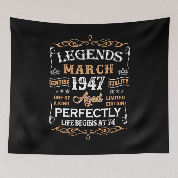 Item preview, March 1947 74th Birthday Gift 74 Years Of Being Awesome  designed and sold by saigeorion.
