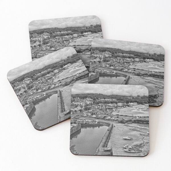Item preview, Saundersfoot Harbour - Black and White designed and sold by hazel16.