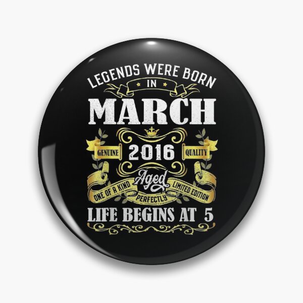 Item preview, Legends Were Born In March 2016 5th Quarantine Birthday  designed and sold by saigeorion.