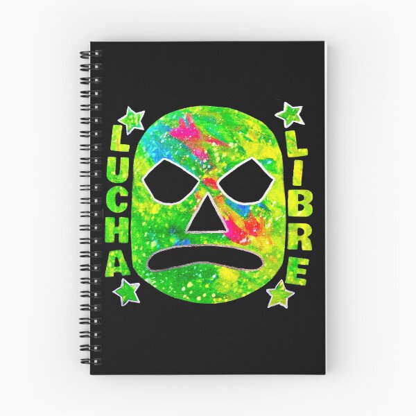 Item preview, Lucha Libre Star (Lime) - original acrylic and spray paint work on 10x10" canvas designed and sold by PixelPalmer.