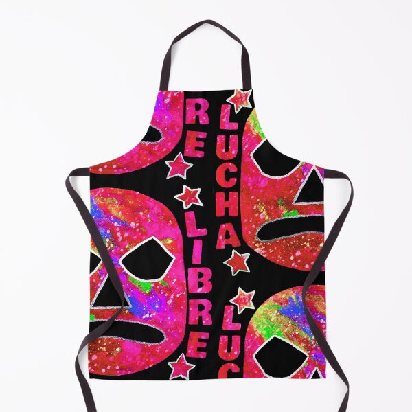 Item preview, Lucha Libre Star (Red) - original acrylic and spray paint work on 10x10" canvas designed and sold by PixelPalmer.