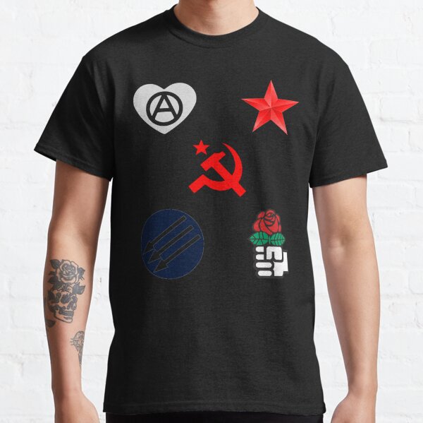 Leftist Symbols Sticker Pack - Socialist Rose, Red Star, Anarchist 'A',  Three Arrows, Antifa, Hammer and Sickle Scarf for Sale by SaminBin