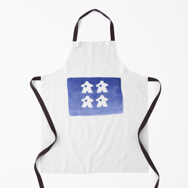 Item preview, Watercolor Blue and White Meeple Loving Family | Game Night Art designed and sold by Zab Butler Design.