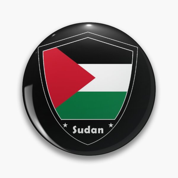 Item preview, Sudan Flag Badge designed and sold by Gina-Driada.