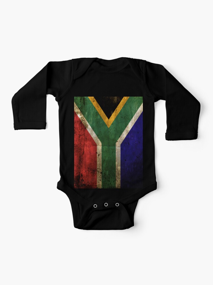 Amdesco South Africa Shield South African Flag Toddler Raglan Shirt