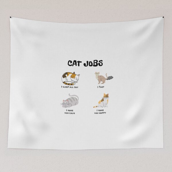 Item preview, Cat Jobs funny design designed and sold by Aedrikan.