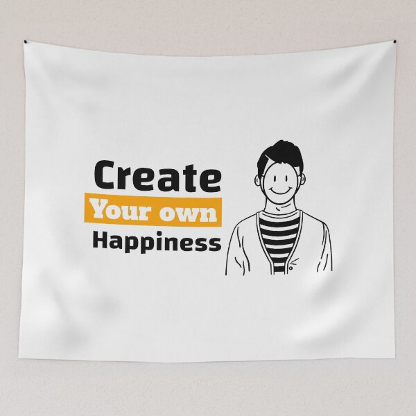 Item preview, Create Your Own Happiness - Orange Color designed and sold by ArtYoto.