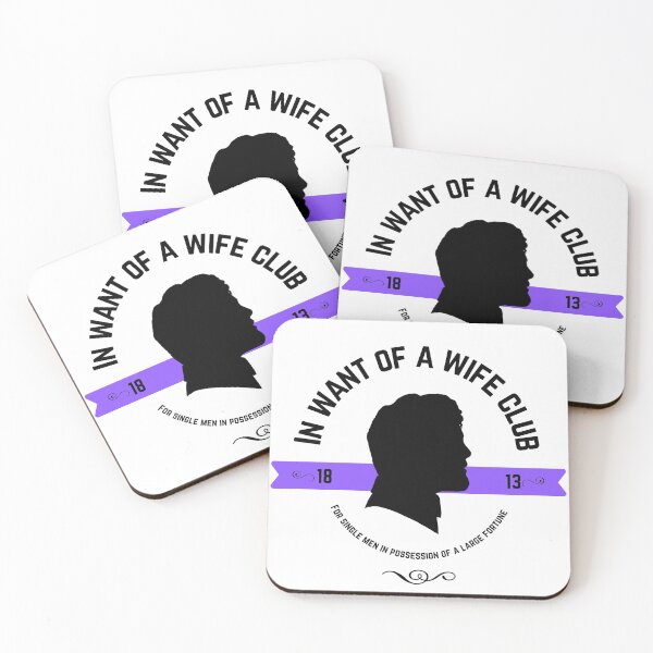 Item preview, Pride and Prejudice - 'In Want of a Wife Club' designed and sold by JustabitBookish.