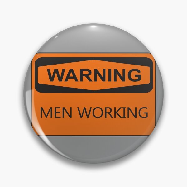 Item preview, warning, men working designed and sold by lemieux20066.