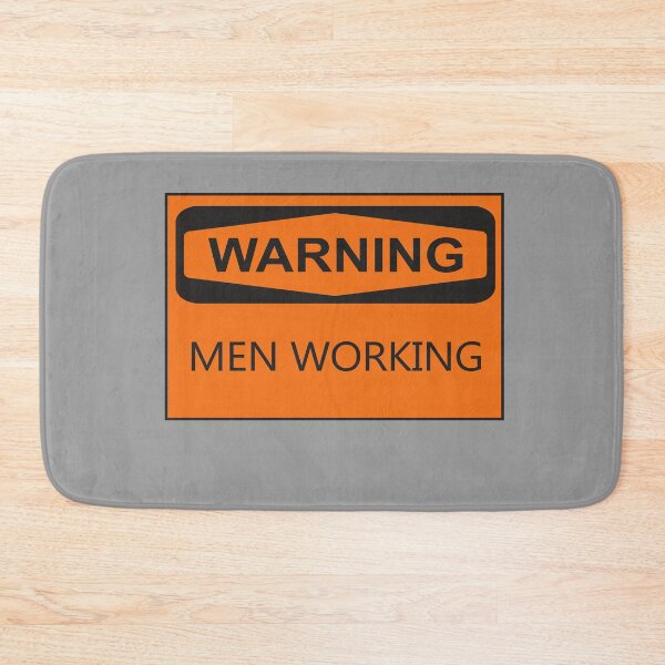 Item preview, warning, men working designed and sold by lemieux20066.