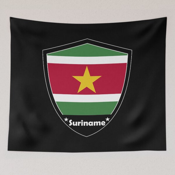 Item preview, Suriname Flag Badge designed and sold by Gina-Driada.