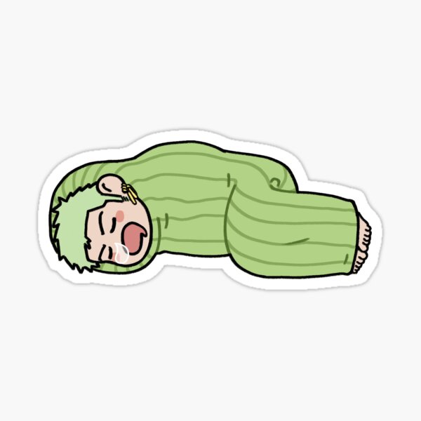 one piece sleeping zoro Sticker for Sale by mayvsantillan