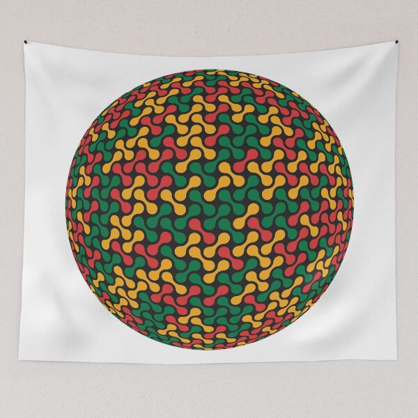 Item preview, Metaballs Pattern Sphere (Rasta Colours) designed and sold by John Uttley.
