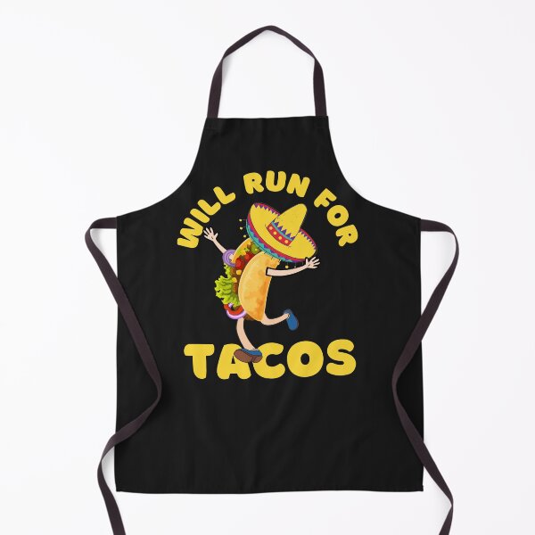 Item preview, WILL RUN FOR TACOS, FUNNY TACOS, KEEP FIT TACOS, designed and sold by R B Chrystal.