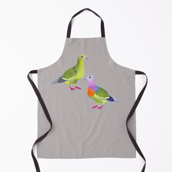 Item preview, A pair of pink-necked green pigeons, birds of southeast Asia, Rainbow pigeon. designed and sold by Naty Design Prague.