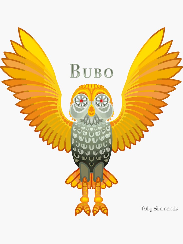 Bubo Sticker for Sale by Tully Simmonds