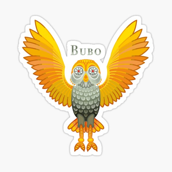 Bubo Sticker for Sale by Crestedge Designs