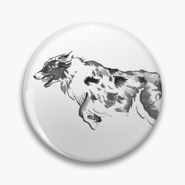 Australian Shepherd Drawing Pin