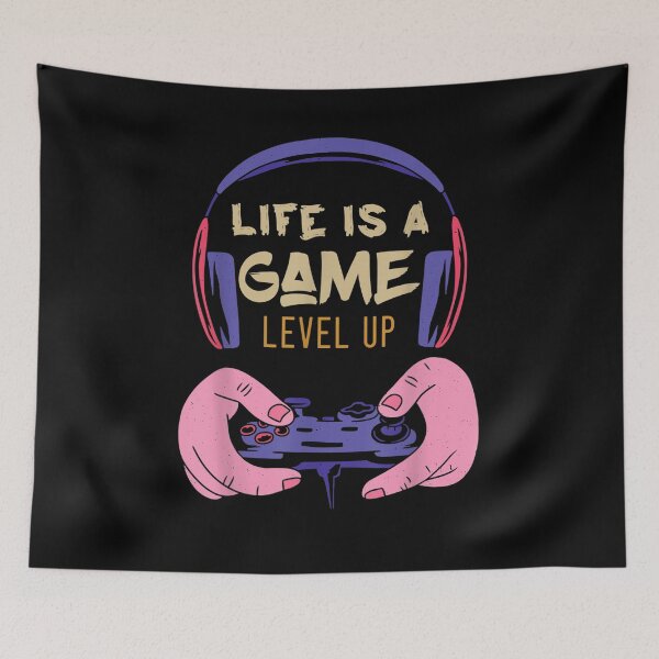 Item preview, Life Is A Game Level Up Inspirational Quote Gamer  designed and sold by saigeorion.