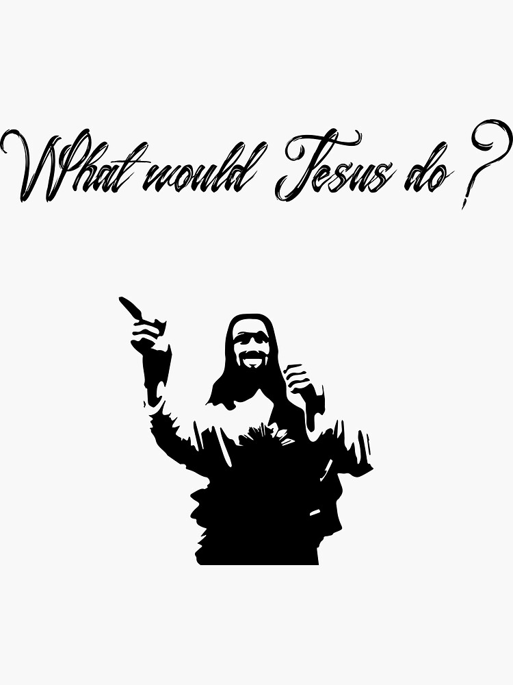 What Would Jesus Do? Floral Christian Sticker